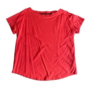 Boden Super soft Boatneck Tshirt Women's US 14 UK 18 Coral‎ Cotton Modal Tee